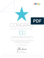 100feedback TurquoiseStar Certificate