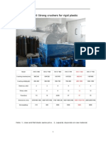 AM-CY 1100 Strong Crushers For Rigid Plastic: Model AM-CY380 AM-CY 500 AM-CY 800 AM-CY 815 AM-CY 1100