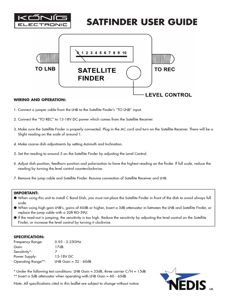 Satellite Finder User Guide | PDF