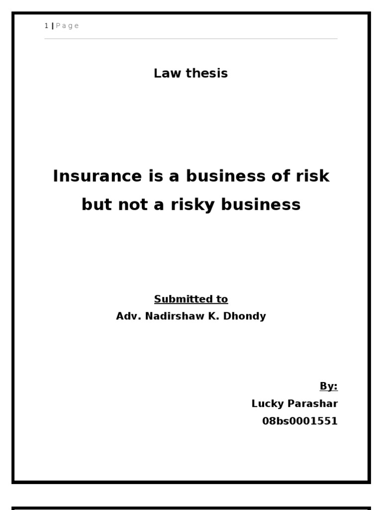 thesis about insurance