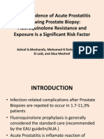 Rising Incidence of Acute Prostatitis Following Prostate Biopsy: Fluoroquinolone Resistance and Exposure Is A Significant Risk Factor