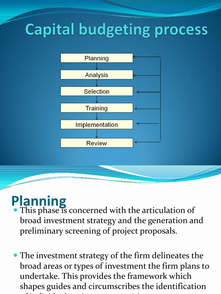 Capital Budgeting Process 1 Technical Analysis Loans Free 30day