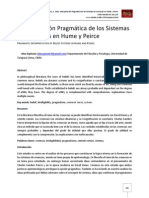 Interpretación Pragmática de Los Sistemas de Creencias en Hume y Peirce