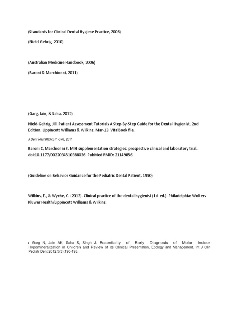 References Dental Hygienist Dentistry