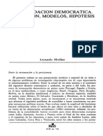 Consolidación Democrática. Definición, Modelos, Hipótesis: Leonardo Morlino