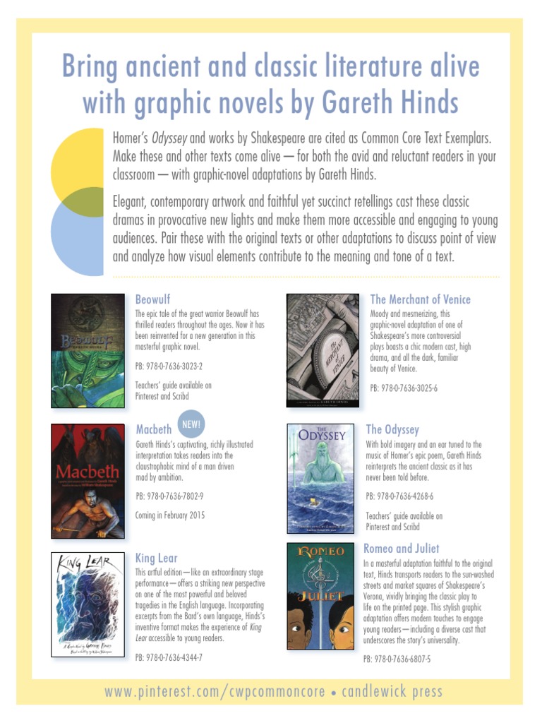 Graphic Novels by Garth Hinds - Common Core | PDF | William Shakespeare ...