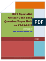 Question Paper Held on 17.03.2013- Www.ibps-NEWS.blogspot.com