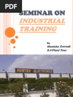 Seminar On Industrial Training