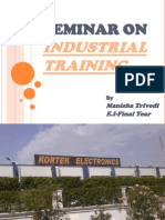 Seminar On Industrial Training