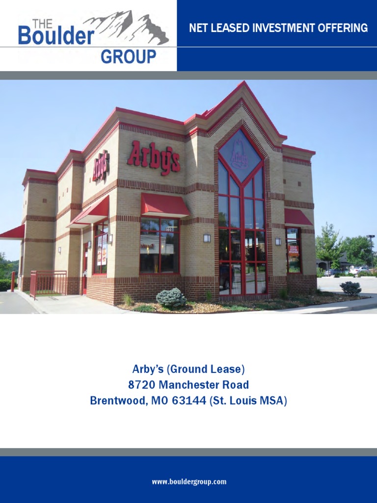 Triple Net Ground Lease Arbys For Sale PDF Restaurant And Catering
