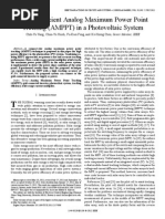 Highly Efficient Analog Maximum Power Point Tracking (AMPPT) in A Photovoltaic System