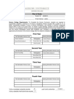 Honors Plan of Study