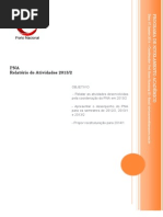RELATÓRIO ATIVIDADES PNA