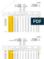 Tabla de Calculo Drenaje