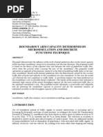 Roundabout Arm Capacity Determined by Microsimulation and Discrete Functions Technique