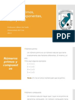 Números Primos, Factores y Exponentes MATC 103