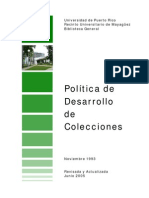 Politica Desarrollo Colecciones