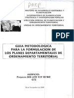 Guia Metodologia Para La Formulacion Dde Planes Municipales de Ordenamiento Territorial