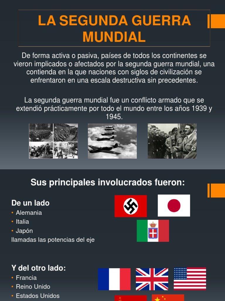 La Segunda Guerra Mundial | PDF | Alemania nazi | Potencias del Eje