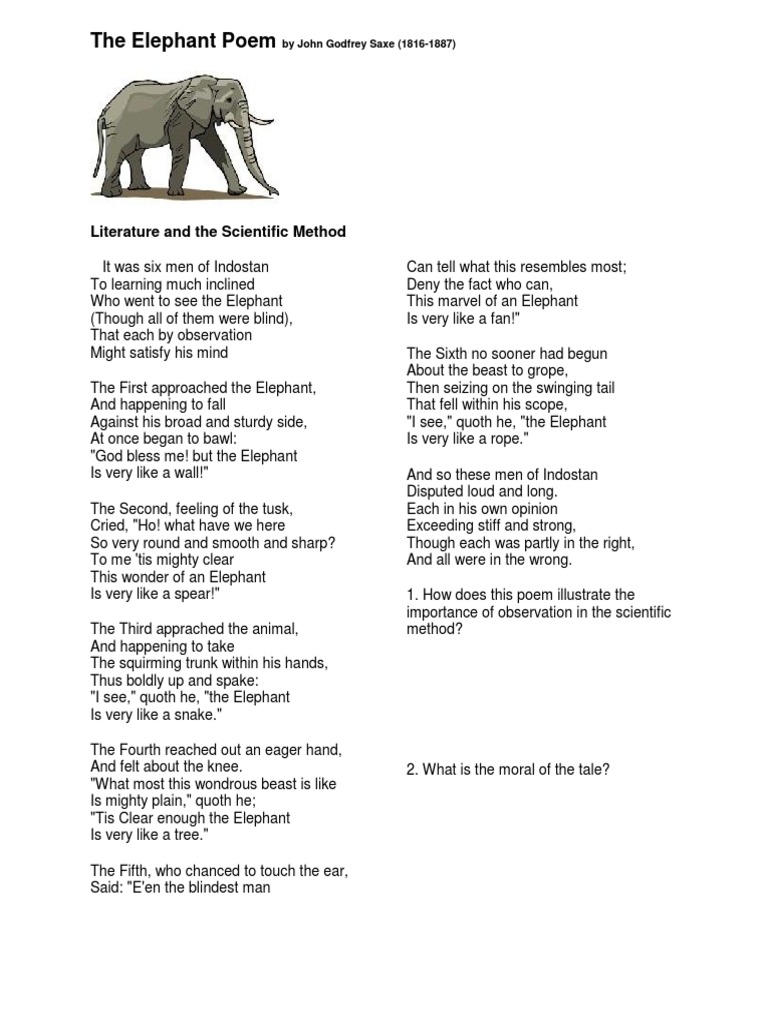 The Elephant Poem PDF