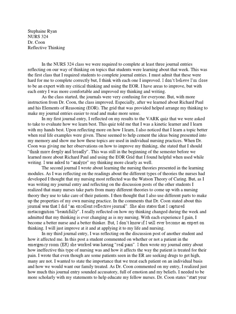 Reflective thinking essay ncoa 06 picture