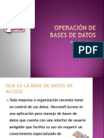 PRESENTACION Operación de Bases de Datos