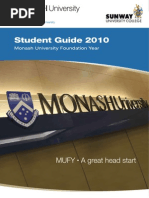 Download Sunway University College Monash University Foundation Year MUFY 2010 by Sunway University SN23869638 doc pdf