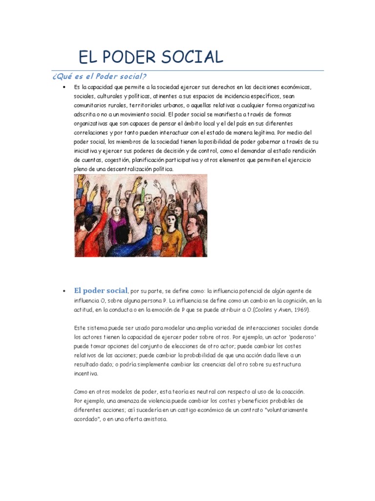 Definición y Ejemplos de Poder Social | PDF | Poder (social y político ...