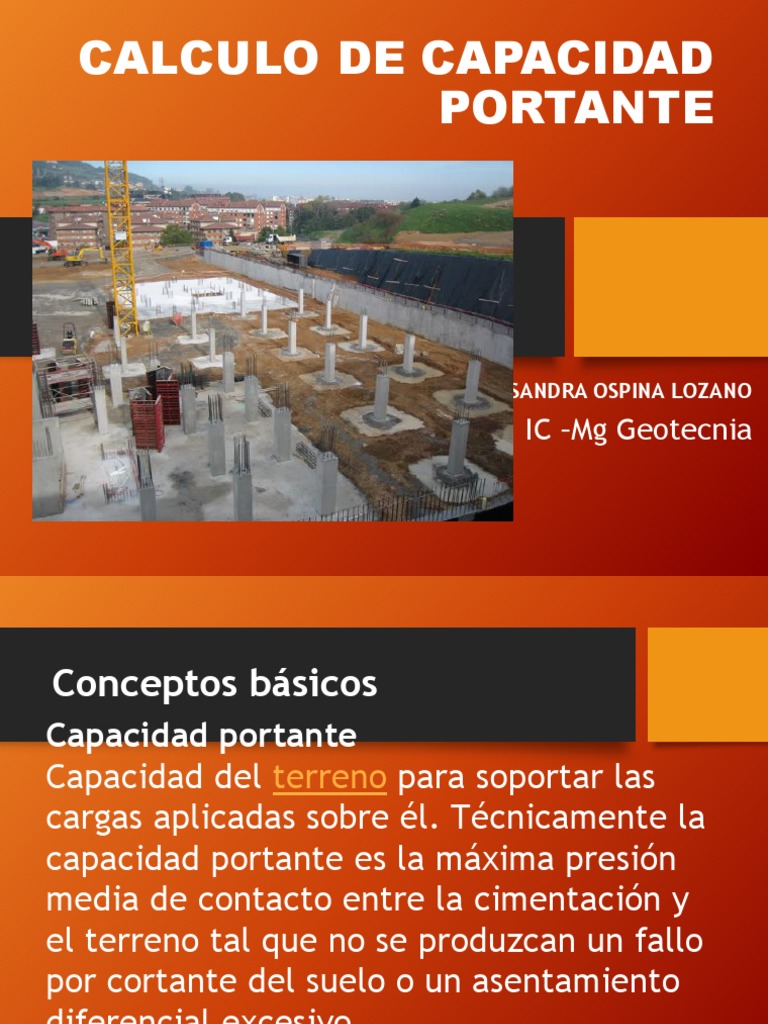 02 Calculo Capacida Portante | PDF | Fundación (Ingeniería ...