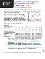 Continuants: Pitman's Shorthand Online Tutorial