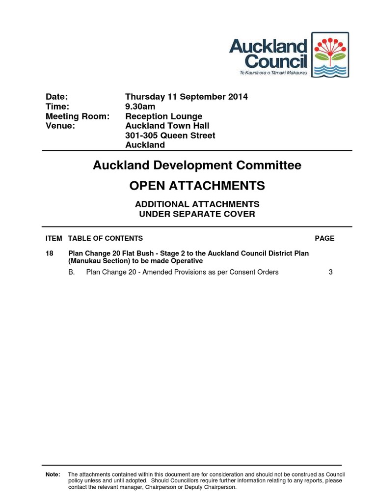Auckland Development Committee Meeting | PDF | Legal Documents ...