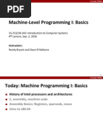 Lec2 MachineLevelProgramming Basics