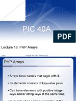 Pic 40A: Lecture 18: PHP Arrays