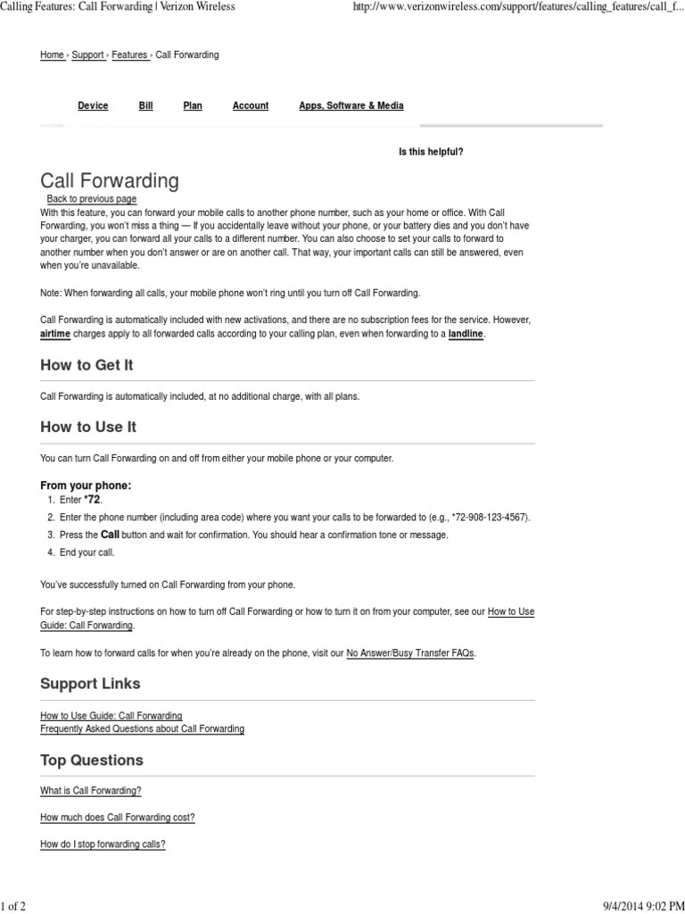 Verizon Call Forwarding PDF Conference Call Long Distance Calling