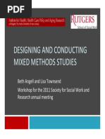 Designing and Conducting Mixed Methods Studies