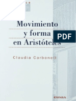 Movimiento y Forma en Aristoteles - Carbonell, Claudia