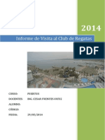 Informe de Visita Al Club Regatas en Chorrillos