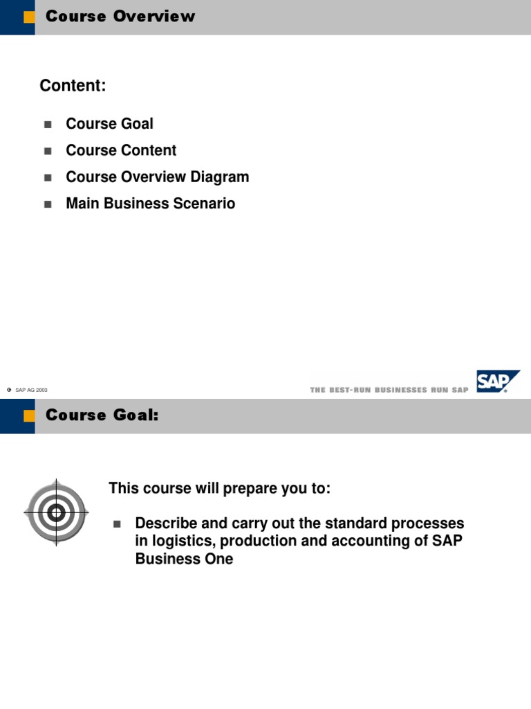 Course Goal Course Content Course Overview Diagram Main Business ...