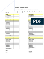 Scholastic Averages Sheet: X STD Xii Std/Puc Board/Univer Board/Univer