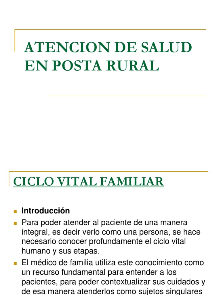 Atención Integral en Posta Rural | PDF | Familia | Adolescencia
