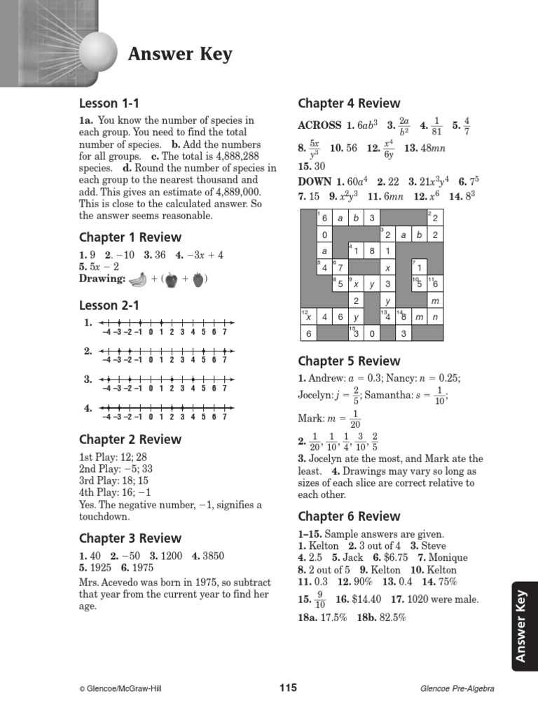 Worksheets Glencoe Algebra 2 Worksheet Answer Key glencoe pre algebra study guide answer key mathematical concepts analysis
