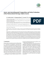 Micro- and Macroelemental Composition and Safety Evaluation of the Nutraceutical Moringa oleifera Leaves