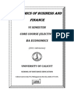 BA Economics VISem Core Course Economics Business Finance