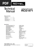 Rotel RCD-971 Technical Manual