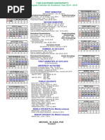 FEU Collegiate Calendar AY 2014-2015