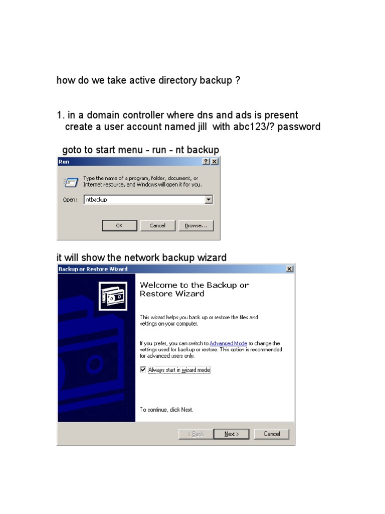 Active Directory Backup and Restore Guide | PDF | Business