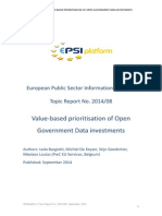 Value Based Prioritisation of Open Government Data Investments
