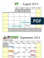 2014-2015 Staff Calendar 04.29.2014