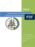 Separación de C10 de Una Mezcla de Parafinas Lineales - Daniel Pérez Esplá, Fco Javier Ruíz Jorge y María Velázquez Barbosa
