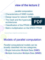 An Overview of The Lecture 2: Advanced Topics in Algorithms and Data Structures